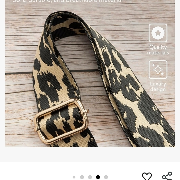 Adjustable Navy Blue Canvas Bag Strap with Gold Hardware - Picture 8 of 8